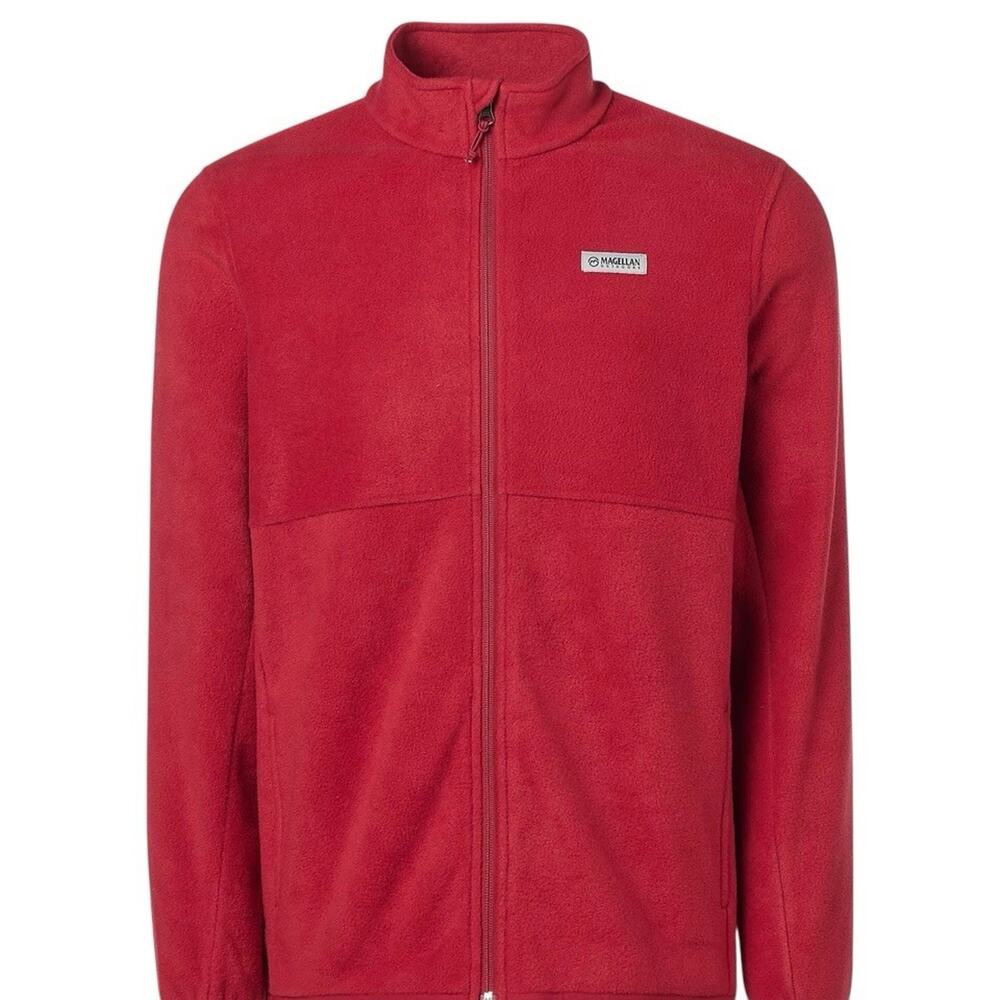 Magellan Outdoors Arctic Fleece Jacket Men's Red Classic Fit SZ/XL